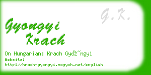 gyongyi krach business card